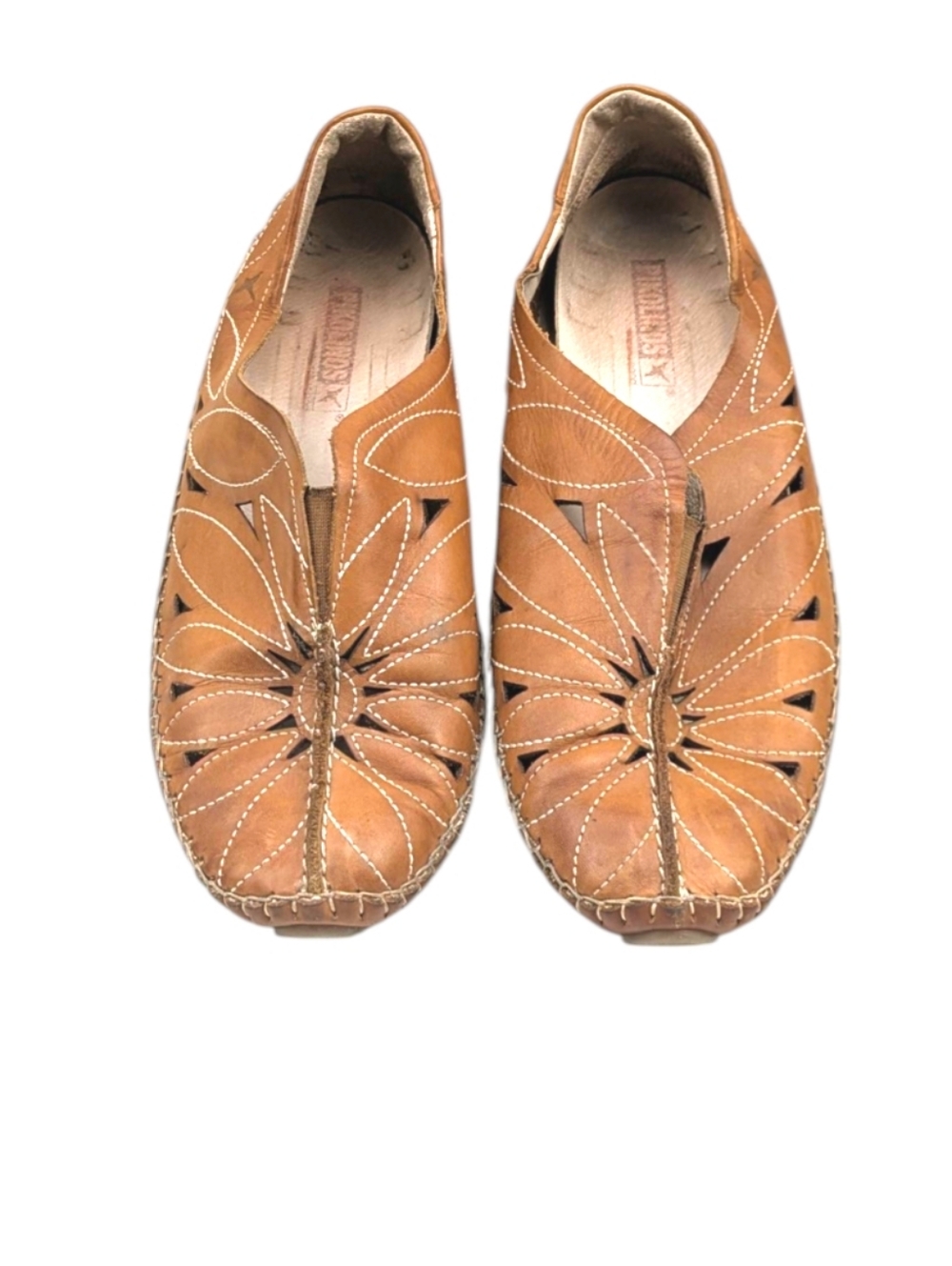 Pikolinos Jerez Floral Cut-Out Leather Moccasins $175 Size 41 US 10/10.5  S4075 - Picture 7 of 11